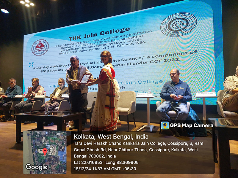 Mr. Debasis Biswas felicitated by Principal madam