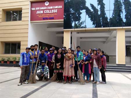 Campus cleaning activity undertaken by NSS unit